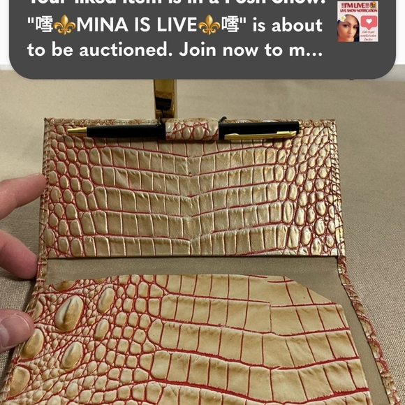 NWT BRAHMIN Cordelia Sunkiss Melbourne Checkbook Holder - Picture 3 of 6